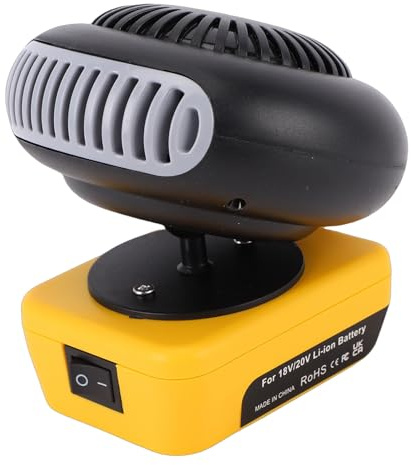 Fabater Chauffage D'espace Portable sans Fil pour Batterie 203, Petit Radiateur de 200 W avec Rotation à 360 ° pour Utilisation dans une Tente de Bureau (sans Batterie)