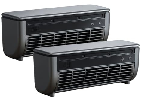 Wilafury Ventilador de Aire Acondicionado de 2 Piezas, Mini Aire Acondicionado portátil Recargable por USB, Ventilador de refrigeración de Niebla fría de 3 velocidades, Control Remoto montable, Gris