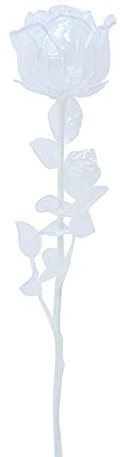 EUROPALMS Kristallrose, Kunstblume, transparent, 81cm 12x | Edle, vielseitige Ganzjahresdeko