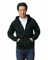 GILDAN Felpa in Pile con Cappuccio e Cerniera, Modello G18600, Uomo, Nero, M