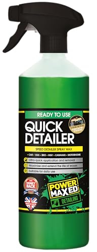 Power Maxed Quick Detailer 1L – Car Detail Spray for Gloss, Shine & Streak Free Finish – Spray & Wipe Paint, Glass & Trim Cleaner for Between Wash Maintenance
