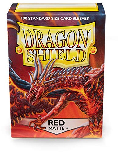 Dragon Shield | Standard Size Matte Card Sleeves | 100 CT - Smooth & Tough TCG Sleeves - Compatible with Pokemon, Flesh & Blood, One Piece & Magic The Gathering | Red