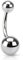 Paula & Fritz® Bauch-nabelpiercing Bananabell Bauch-Piercing Edelstahl Chirurgenstahl 316L Silber Doppelte Kugel NS-160846