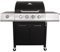 CHARLES BENTLEY 5 Burner Premium Gas BBQ In Black With 4 Burners + 1 Side Burner, Warming Rack, Side Table, Built In Thermometer, and Layered Hood For Family BBQs, Parties, And More (136x106cm)
