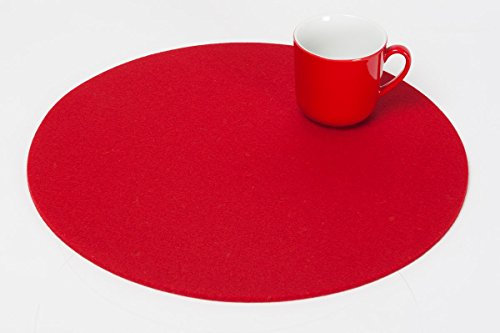 daff Filz Filzscheibe Platzset Untersetzer 40 cm rund Kirsch