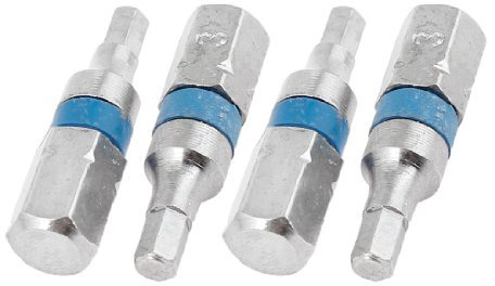 uxcell 4 Pcs Magnetic 3mm Tip H3 Hex Head Screw Driver Bit