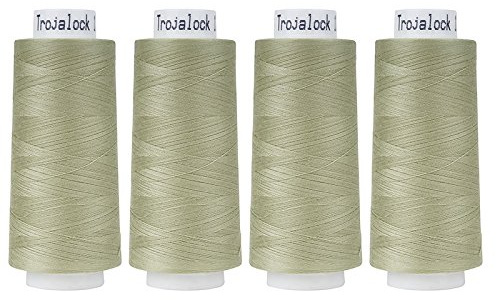 Amann Trojalock Overlockgarn 4X 2500 m (wirsing) | Gleichmäßiges Overlockgarn mit hoher Reißfestigkeit, ideal für Jersey und elastische Stoffe, 4er-Pack in gleicher Farbe