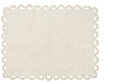 Aratextil. Alfombra Infantil 100% Algodón lavable en lavadora Colección Versalles Beige 120x160 cms