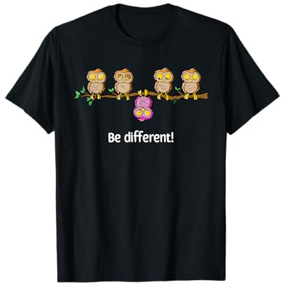 Be different - Süßes Eulen Fun Vogel Eule Owl Tiere Spruch T-Shirt