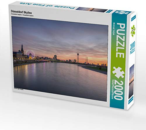 CALVENDO Puzzle Düsseldorf Skyline 2000 Teile Lege-Größe 90 x 67 cm Foto-Puzzle Bild von Michael Valjak