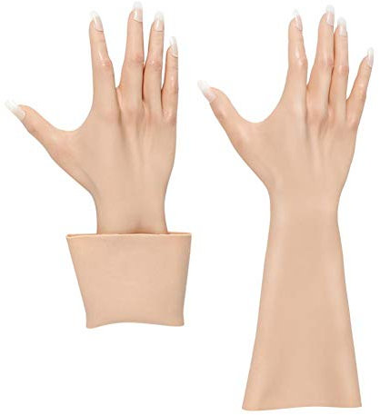 ZLSN Silikon Prothese Weibliche Hand Hülse Hoch Simulierte Haut Künstliche Arm Abdeckung Narben für Cosplay Cross-Dressing,European White