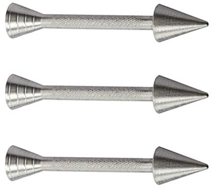Cabilock 3 Stück Aluminiumlegierungsstäbe Blumennagel Tortendekorationswerkzeug Leicht zu Bedienen Silber für Hochzeitstorten und Gebäckdekoration