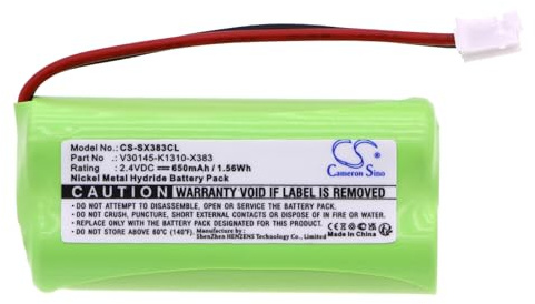 TCTK Akku 650mAh Kompatibel mit [Universum] CL15, SL15, für [Siemens] Gigaset A12, Gigaset A120, A14, A140, A140 Duo, Trio, weib, A145 FBA