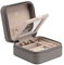 Vlando Schmuckkästchen Reise - Schmuckbox für Damen Herren Klein mit Spiegel, Schmuck Etui Reise Jewellery box aus Leder für Ohrringe Aufbewahrung, Ringe, Zarte Ketten, Uhren und Lippenstift