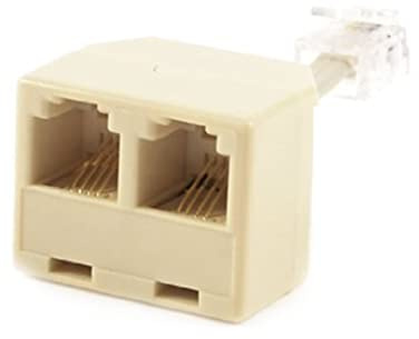 NIDONE Deux Voies Téléphone Splitter Téléphone Adapter Convertisseur BT RJ11 Plug Masculin à Dual BT RJ11 Femme Téléphone Adaptateur