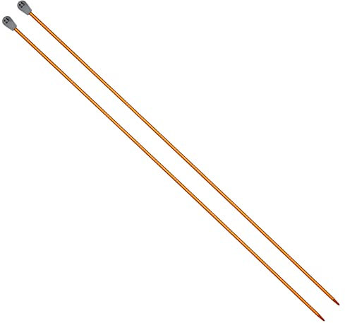 Coopay Stricknadeln aus Aluminium, 2,5 mm Gerade Stricknadeln 35cm Lange Stricknadeln für Anfänger, Professionelle Stricker, Metall Stricknadel für Pullover, Decken, Große Projekte, Stricknadeln 2,5mm
