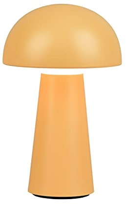 Reality Leuchten LED Akku Außentischleuchte Lennon R52176183, Kunststoff Illuminate Gelb, inkl. 2x Watt LED, Touch-Dimmer