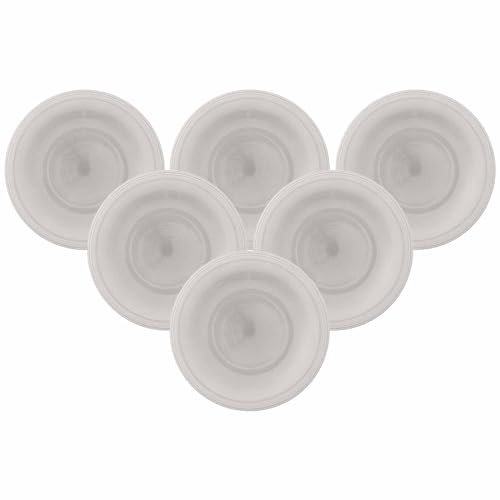 Villeroy & Boch like. by Color Loop Stone Suppenteller, ø 23,1 cm, Tiefer Teller mit modernem Rillenmuster, Premium Porzellan, Grau, 6 Stück