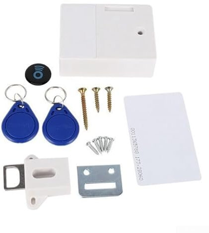 Feegow Invisible Locks For Cabinet, IC Card Locks Kit, Electronic Cabinet Lock Door Wardrobe Invisible DIY Lock Keyless Smart Sensor Digital Dark Lock