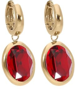 Qudo Creolen TIVOLA small Ohrringe aus gold Edelstahl beschichtet (siam)