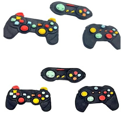 6pcs Gaming Controls Sugar Fondant Cake Toppers Decoration