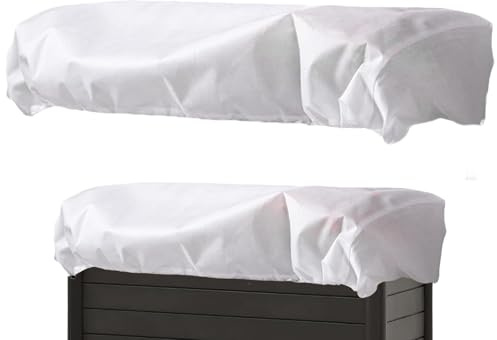 Schutzhülle für Winterpflanzen, 2 Stück Rechteckige Frostschutz für Blumenkasten, Frostschutz Hauben mit Kordelzug Schützt Blumen in Balkonkästen (100 x 40 x 45 cm)