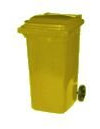 240 Litre Yellow Wheelie Bin