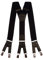 Olata 6 Clip Herren Hosenträger/extra breite Y-Hosenträger – 5 cm. Marineblau