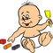 INDIGOS UG - Babyaufkleber/Kinderaufkleber 007 mit Wunschname an Bord ca. 20 cm Höhe - Autoaufkleber farbig