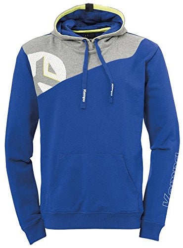 Kempa Herren Core 2.0 Hoodie Oberbekleidung, Royal/Dark Grau Melange, M