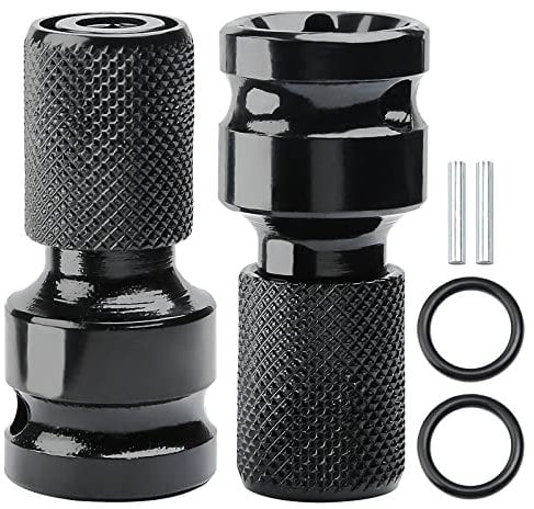 2 adaptadores de llave de vaso de 1/2 pulgadas accionamiento cuadrado a vástago hexagonal de 1/4 pulgadas adaptador de llave de impacto para llave de trinquete de impacto, destornillador