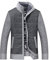 Qienjn Strickpullover Herren Warm Bequem Lässig Plus Samt Dicke Herren Jacke Winter Klassischer All-Match Stehkragen Herren Sweaters C-Grey1 XL