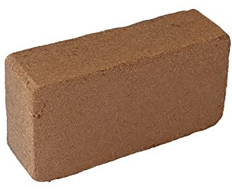 Novatool Kokosblock Humusziegel Kokoserde mit Beutel Blumenerde Zimmerpflanzen | 10 Liter | 750g 19x18x5cm Gartenerde Kokosziegel fein Quelltabletten Kokos Steu und Substrate Kokosblumenerde Pflanzen