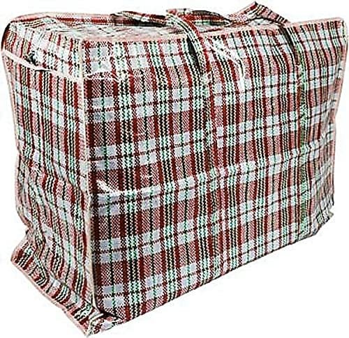 PLASTIKTASCHE Jumbo Unterbettkommode Wäschetasche Aufbewahrungs Tasche kariert XXL XL L GROß