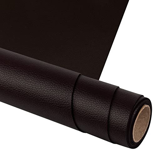 Leder Patch Selbstklebend 150 X 40 cm, Leder Reparatur Patch PU Lederreparaturband für Sofas, Handtaschen, Jacken, Autositze, Möbel Leder Reparatur und Renovierung, Dunkelbraun