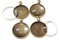 Perlin 8 Teile 4 Stück Fassungen Schmuck Charm Leere Lünette Medaillons Bronze Metall Anhänger 30mm Runde 4 Stück Klar Glas Cabochon Fassung Rahmen