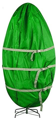 BeisDirect Upright Christmas Tree Storage Bag, Fits Up to 6 Ft/ 9 Ft Tall Artificial Trees, Canvas - Furniture Dust Cover With Elastic Bandage Large Storage Container (76*152cm, Green)