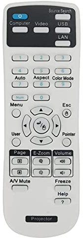 VINABTY Replacement Projector Remote Control Fit for Epson 1547200 EB-435W EB-430 EB-425W EB-420 EB-485Wi EB-480i EB-475Wi EB-470 EB-536Wi EB-530 EB-535W EB-520 EB-525W EB-965 EB-940 EB-955W EB-98