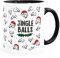 MoonWorks® Kaffee-Tasse Jingle Balls Penis Muster Weihnachten Pimmel mit Weihnachtsmütze Bürotasse lustige Geschenke weiß-innen-schwarz standard
