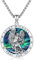 Erzengel Michael/St. Benedikts/Jungfrau Maria/Kreuz 925 Sterling Silber Anhänger Amulett Religiöser Schmuck Halsketten für Herren Damen Festliche Geschenke (St. Michael-D)