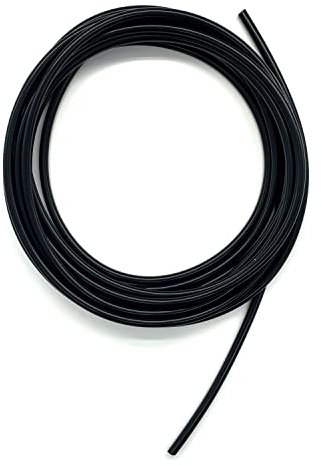 Silikonschlauch Pneumatik Silikon Gummi Schlauch ID.2mm~10mm Druckluftschlauch Rohr Luftschlauch Wasserleitung für Luft Wasser Treibstoff Öl (Schwarz, 5M)
