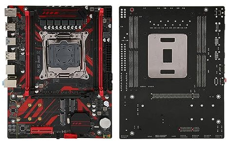 PUSOKEI Placa Base X99 LGA 2011 V3 con Ranuras DDR4 de 4 Canales, Doble M.2, Tarjeta LAN Gigabit para ProcesadoresCore I7 y E5 V3/V4