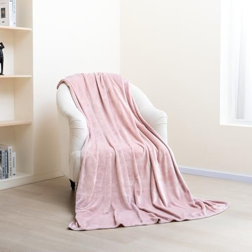 Paco Home Kuscheldecke Fleecedecke Flauschige Decke Wohndecke Warm Couch Bett Sofadecke Wohn- & Kuscheldecken Überwurf, Farbe:Pink, Größe:200x240cm