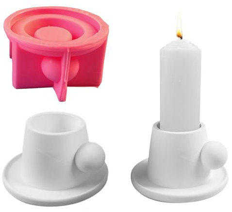 Nexoria Moule en silicone pour bougeoirs, tasses à thé - Moule en silicone - Pour bougies à thé et bougies chauffe-plat (A)