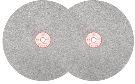 sourcing map 2pcs Diamond Sanding Grinding Disc, 12-Inch (300mm) Grit 80 1/2 Arbor Hole, Flat Lap Disk Polishing Discs Abrasive Wheel for Gemstone Tile Porcelain Glass Stone Metal