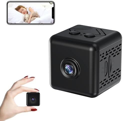 Andoer Innenkamera Mini Kamera Monitor Wireless 1080P Intelligente Kamera Eingebaute Batterie Bewegungserkennung Nachtsicht Überwachungskamera Innenraum für Kinder