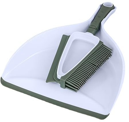 AUSYIWI Cepillo de cerdas suaves con recogedor, 2 en 1, juego de escoba con espátula, mini juego de limpieza portátil, cepillo para eliminar el pelo de perros y gatos, para mesa, sofá