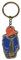 Half Moon Bay Neuheit Schlüsselanhänger Zubehör für Schlüssel oder Rucksack, 3,8 x 3,8 cm Zinklegierung, ikonischer Paddington Bär, rot / blau, 1.5 x 1.5 Inch