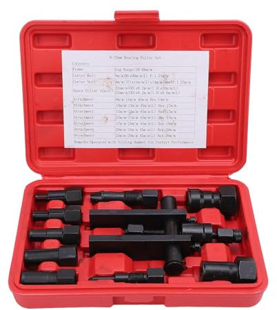 Lagerabzieher Set, 10-teilig, Innenlager 8 bis 25 mm | Kugellager Demontage, Radlager Einsatz, Werkzeugsatz, 8 Bis 25 Mm, Werkstattservice für Fahrzeugtechnik