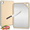 VINATO Tabla de Cortar Cocina Doble Cara, 40X28cm Acero Inoxidable 304 y Fibra de Trigo, Antideslizante, Fácil de Limpiar, con Orificio para Colgar, Tabla de Cortar Acero Inoxidable